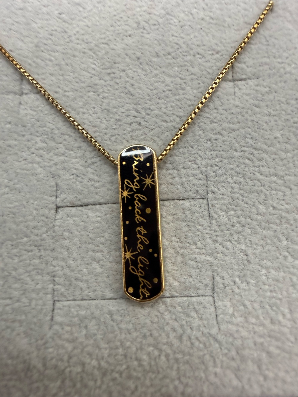 Alex and Ani Black Enamel Vertical Bar Necklace